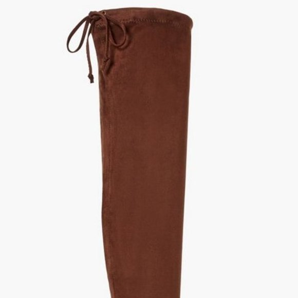 NIB JUSTFAB HANNAH OVER-THE-KNEE FLAT BOOTS (BROWN) - Picture 7 of 13